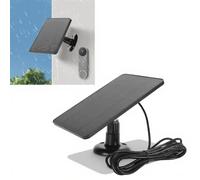 Panneau Solaire pour pour Doorbell, Chargeur de Panneau Solaire 10 W pour pour Caméra, étanche, Support Réglable, Compatible pour Sonnette 2 3 4 Plus (CSP4W-U-B)