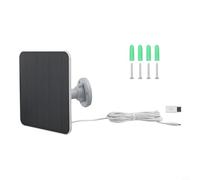 Panneau solaire pour sonnette vidéo, chargeur de panneau solaire Ring Video Doorbell, charge efficace, silicium monocristallin 5 W, installation facile (blanc)