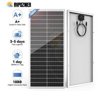 Panneau solaire rigide RVPOZWER 12,8 V 100 W, cellules solaires de type N 18BB, panneau solaire monocristallin en silicium, étanche, camping/maison/camping-car 100W x 1