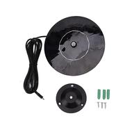 Panneau solaire rond de 10 W et 5 V, panneau solaire extérieur étanche pour caméra de sécurité et éclairage LED, conversion à haute efficacité avec base de montage pour système de