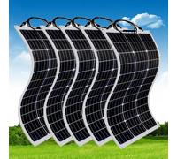 Panneau Solaire Souple 300W 18V Kit De Panneaux Solaires Monocristallins Plug and Play pour Camping-Car Camper Marine Bateau Caravane Voiture 12V Batterie 5 * 300W