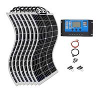 Panneau Solaire Souple 300W 18V Kit De Panneaux Solaires Monocristallins Plug and Play pour Camping-Car Camper Marine Bateau Caravane Voiture 12V Batterie 7 * 300W