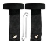 Panneau solaire Stake Mount - Sangles - Inserts inoxydables - Système d'ancrage renforcé avec passe-jambe universel - Poignée coupe-vent pour le camping solaire, les voyages et l'énergie de