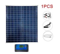 PANNEAU SOLAIRE - WOODOURS - Kit batterie externe panneau solaire 500W/1000W 12V, contrôleur 100A, maison, camping, RV, 1pc