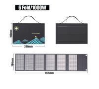 PANNEAU SOLAIRE - WOODOURS - Panneau solaire portable 1000W, sac pliant, sortie USB+DC, générateur extérieur maison, 1000W 6pcs