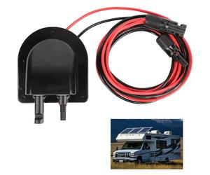 Panneau Solaireguide CâBle Solaire,Passe-Toit Pour Camping-Car,Double EntréE De CâBle Avec CâBle Solaire De 3m,Pour Caravane Bateau Camping Car(Noir)