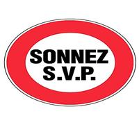 Panneau Sonnez SVP - Rigide Ø80mm - 4020297 Blanc