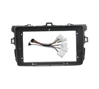 Panneau Stéréo pour Toyota pour Corolla 2007-2013, Façade D'autoradio 9 Pouces, Lecteur MP5, Cadre 2 DIN KMAGE(Black Frame Cable)