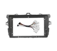 Panneau Stéréo pour Toyota pour Corolla 2007-2013, Façade D'autoradio 9 Pouces, Lecteur MP5, Cadre 2 DIN KMAGE(Grey Frame Cable)