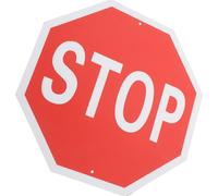Panneau Stop Octogonal en Aluminium Rouge pour Circulation | Face Très Réfléchissante, Lettres Blanches Nettes, Trous Prépercés, Montage Mural Poteau, Usage Extérieur