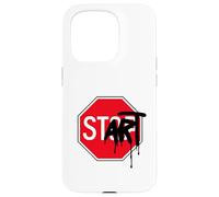 Panneau Stop Start Art Design Architecture Mode Cool Geek Coque pour iPhone 15 Pro