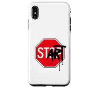 Panneau Stop Start Art Design Architecture Mode Cool Geek Coque pour iPhone XS Max