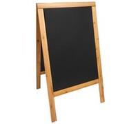 Panneau stop trottoir bois résineux teck 125x70 cm G