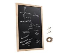 Panneau Suspendu en Bois Foncé, Tableau à Craie Mural Réinscriptible | Surface Lisse pour Écriture et Effacement, Style Vintage Rustique, Usage Entrée et Classe