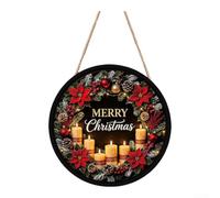 Panneau Suspendu Noël LED 30cm Let It Snow Acrylique Impression HD | Équipé de corde et crochet inclus Utilisation intérieure extérieure couleur vive Réutilisable chaque pour année