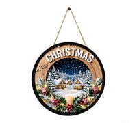 Panneau Suspendu Noël LED 30cm Let It Snow Acrylique Impression HD | Équipé de corde et crochet inclus Utilisation intérieure extérieure couleur vive Réutilisable chaque pour année