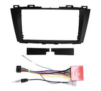 Panneau Tableau Bord 9 Pouces Double 2 Din pour Mazda 5 pour Premacy 2010-2015 Kit Tableau Bord Audio Panneau DVD Câble Couverture Stéréo Cadre D'autoradio(Frame and Cable)