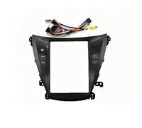 Panneau Tableau Bord Adaptateur Fascia De Cadre Voiture 9.7 Pouces Kit Panneau Montage Tableau Bord Radio Android Style pour Tesla pour Hyundai pour Elantra(Full 14-16 Black)
