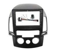 Panneau Tableau Bord Connecteur Faisceau 9 Pouces 2DIN Adaptateur Câble Cordon d'alimentation Cadre D'autoradio Fascia pour Hyundai pour I30 1 FD 2007-2011(Frame MT Cord-9 inch)