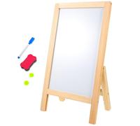 Panneau Tableau Noir en Bois Blanc Support, Affichage Stable | Changement Rapide des Messages, pour Étiquettes au Marqueur Craie, Prix en Supermarché, Usage Événementiel