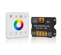 Panneau tactile à bande LED RF, contrôleur haute puissance 30 A, variateur d'intensité LED pour bandes lumineuses LED RVB (RGB)