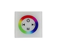 Panneau tactile en verre, contrôleur LED, bande lumineuse RVB colorée, variateur de lumière, interrupteur mural de type 86