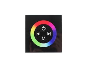 Panneau tactile en verre, contrôleur LED, bande lumineuse RVB colorée, variateur de lumière, interrupteur mural de type 86