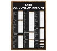 Panneau "TARIF DES CONSOMMATIONS" traditionnel format A1 Interface PLV 5