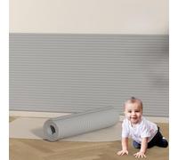 Panneau Tete de Lit à Coller 60 cm Large Coussin Mural - 3D Anti-Collision Panneaux Muraux Rembourrés, Mousse de Protection Panneau Revêtement Mural Decoratif pour Enfant Autistes(Gris,L 236.2"/6 M)