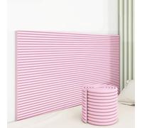 Panneau Tete de Lit à Coller, Rembourrage Mural Anti-Collision pour Enfants, 20x200cm Panneaux Muraux Rembourrés, Contre Le Froid/Chaleur Isolation, Facile à Installer(Rose,2pcs)