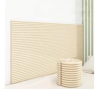 Panneau Tête de Lit Rembourré Enfant Autocollant Protection Anti-Collision Coussin Mural Protection en Mousse Antichoc pour Bords Coins Bande de SéCurité pour Table Angle Meubles Lit BéBé (1, Beige)