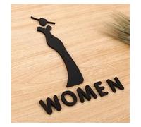 Panneau Toilette Panneaux de toilettes for hommes et femmes, signalisation, centre commercial, immeubles bureaux, plaques porte, plaque indicatrice rappel, panneau d'orientation(Color-D)