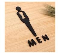 Panneau Toilette Panneaux de toilettes for hommes et femmes, signalisation, centre commercial, immeubles bureaux, plaques porte, plaque indicatrice rappel, panneau d'orientation(Color-C)