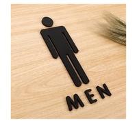 Panneau Toilette Panneaux de toilettes for hommes et femmes, signalisation, centre commercial, immeubles bureaux, plaques porte, plaque indicatrice rappel, panneau d'orientation(Color-E)