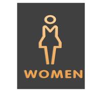 Panneau Toilette Panneaux de toilettes for hommes et femmes, signalisation, centre commercial, immeubles bureaux, plaques porte, plaque indicatrice rappel, panneau d'orientation(Color-H)