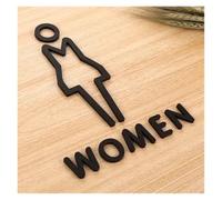 Panneau Toilette Panneaux de toilettes for hommes et femmes, signalisation, centre commercial, immeubles bureaux, plaques porte, plaque indicatrice rappel, panneau d'orientation(Color-B)