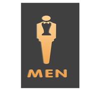 Panneau Toilette Panneaux de toilettes for hommes et femmes, signalisation, centre commercial, immeubles bureaux, plaques porte, plaque indicatrice rappel, panneau d'orientation(Color-I)