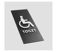 Panneau Toilette Panneaux de toilettes, plaque indicatrice rappel, centre commercial, immeubles bureaux, plaques porte, hommes femmes, signalisation d'orientation des, montage latéral 3D(7)