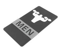 Panneau Toilettes Acrylique Noir Autocollant pour Portes, Signalétique | Design Créatif et Simple, Finition Brillante, pour Couloirs de Bureaux et Cafés, sans Perçage