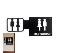 Panneau Toilettes | Décoration murale antirouille | Enseigne Pour Porte De Toilettes,pour Centres Commerciaux, Hôtels, Restaurants, Publiques, Entrées d'Immeubles