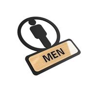 Panneau toilettes Panneau de toilette auto-adhésif, signalisation salle bains, panneau rappel toilettes, Plaque suspendue for entreprise commerciale, bureau, mur porte publique(2)