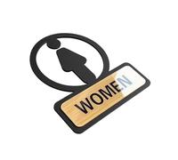 Panneau toilettes Panneau de toilette auto-adhésif, signalisation salle bains, panneau rappel toilettes, Plaque suspendue for entreprise commerciale, bureau, mur porte publique(3)