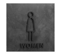 Panneau toilettes Plaque de signalisation toilette 3D, étiquette murale élégante for porte salle lavage, autocollant bain, panneau artistique, décor à domicile(Color21,18x11cm)