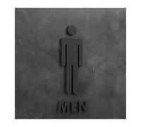 Panneau toilettes Plaque de signalisation toilette 3D, étiquette murale élégante for porte salle lavage, autocollant bain, panneau artistique, décor à domicile(Color13,25x16cm)