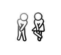 Panneau toilettes Plaque de signalisation toilette 3D, porte salle lavage, étiquette d'art murale autocollante, support Wc, panneau, décoration d'hôtel et maison(1,18x11cm (3mm thick))