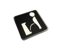 Panneau toilettes Plaque de signalisation toilette noire, étiquette murale porte toilettes, autocollant, support WC, panneau, décor artistique salle bains d'hôtel(B)