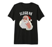 Panneau traîneau sur Corne Père Noël à Bascule T-Shirt Haut de Gamme