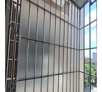 Panneau translucide imperméable en polypropylène pour protection de balcon et fenêtre Taille personnalisable (1 x 4 m) Idéal pour clôture de terrasse et protection extérieure