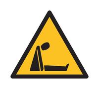 Panneau triangle - Danger risque d'asphyxie - W041 - ISO 7010 PVC 2 mm 200 mm