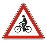 Panneau triangle Débouché de cyclistes venant de droite ou de gauche 700 Ecolign A21 cl1 - NADIA SIGNALISATION - TRI700E1A21
